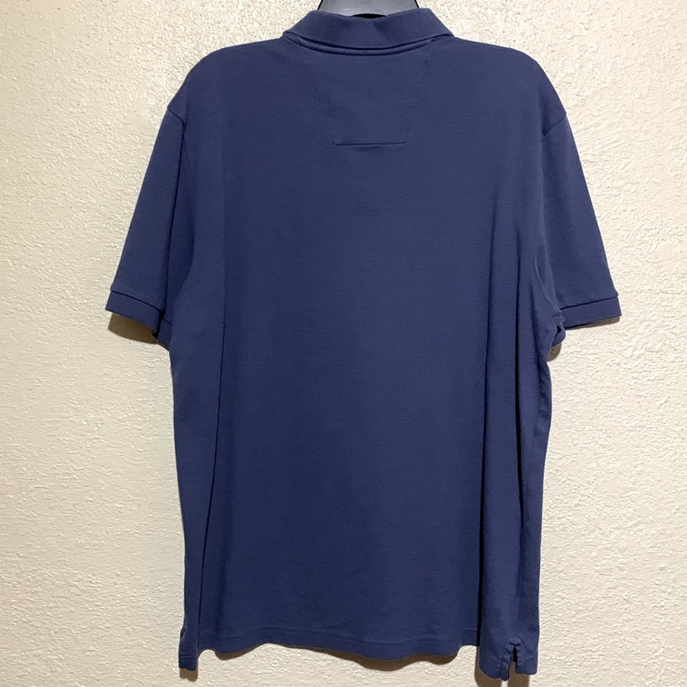Nautica Men's Polo Shirt XL Stretchy Short Sleeve Pull Over LOGO Blue Cotton - Picture 8 of 13